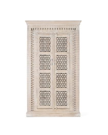 GINER Y COLOMER Mueble de madera de mango blanco decapado